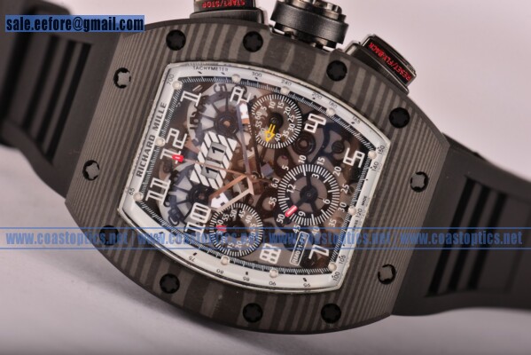 Richard Mille RM 011 Felipe Massa Flyback Chronograph Watch Carbon Fiber 1:1 Replica